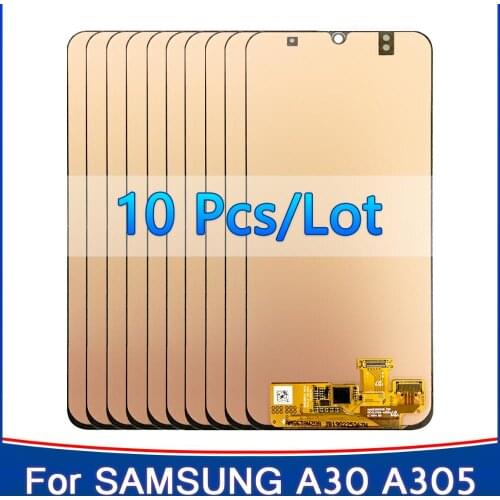10 pieces Original OLED LCD For Samsung A30 LCD A305 lcd display For Samsung A30 2019 A305F LCD Screen Touch Digitizer Assembly