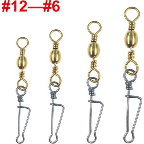 200pcs/lot Sea Fishing Swivels Barrel Swivel with Italinan Snap Stainless Steel Fishing Connector for Carp Fishing Hooks Lure