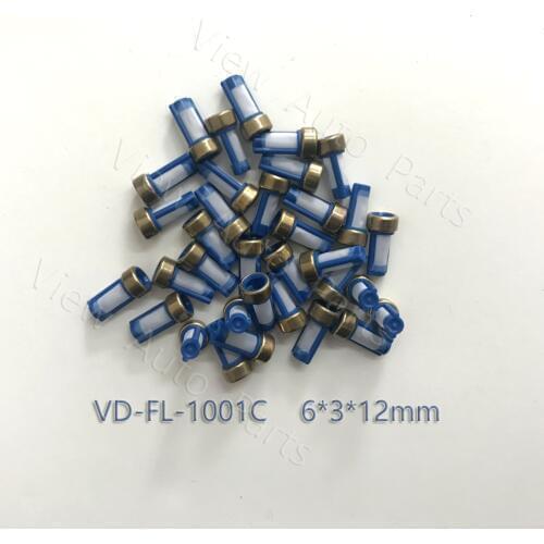 300pcs Blue Fuel Injector Micro Basket Filter Top Quality Fit for ASNU03C Injector repair kits Size 6*3*12mm VD-FL-1001C