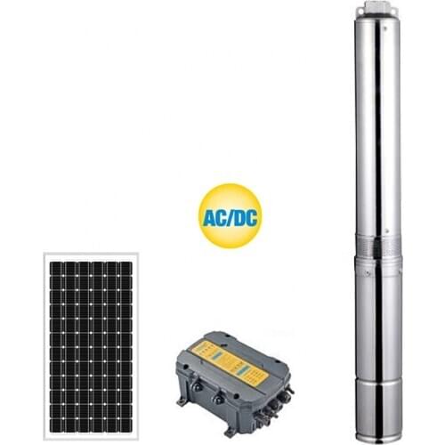 4LSC-H AC/DC Hybrid Brushless plastic impeller solar deep well water pump