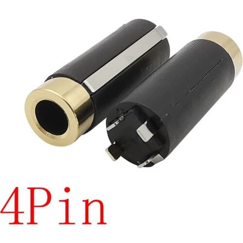 5Pcs/lot 4 Pole 3.5mm Jack Female Socket Stereo Headphone Audio Connector 3.5 4pin Earphone Solder DIY Connectors