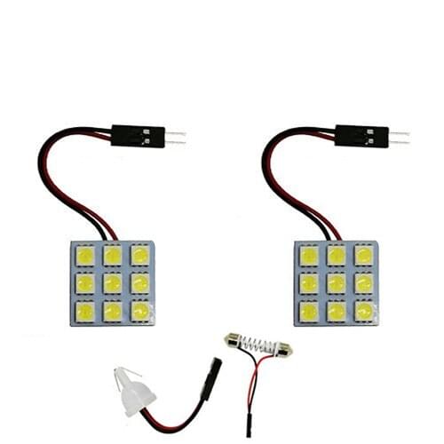 50Pcs SMD 5050 12V 1.8W 9 Leds LED Lighting Board Pannel Source Beads For Automobile Car Reading/Interior/Trunk/Roof Lamp