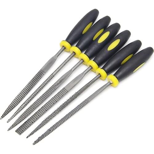 6Pcs 140mm Mini Metal Filing Rasp Needle File Wood Tools Hand Woodworking