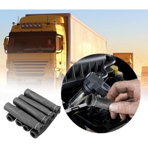 8PCS Heat Shield Protector Sleeve Spark Plug Wire Boots Spark Plug Wire Boots Heat Shield Protector Sleeve