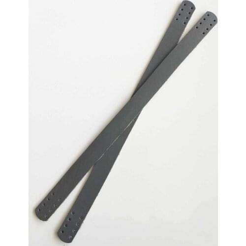 35x2 Cm Genuine Leather Double Handle Gray
