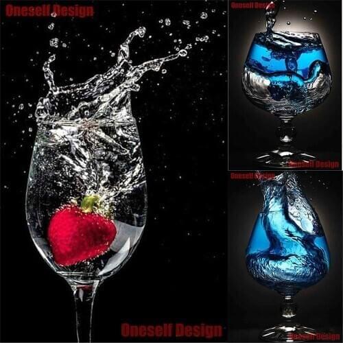 Diamond mosaic sale Wine glass diy diamond embroidery full set Wine glass diy diamond painting full set decor home wall sticker