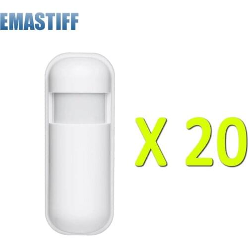 20pcs PIR Motion Sensor Detector 433MHz eV1527 for W2B W4B 103 107 Home Alarm System Wireless Infrared Motion Detector