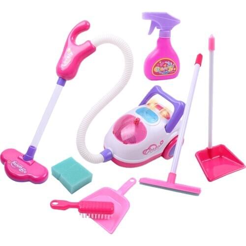 Children Play House Toy Simulation Cleaning Cart Set,Mopping Floor Cleaning Role