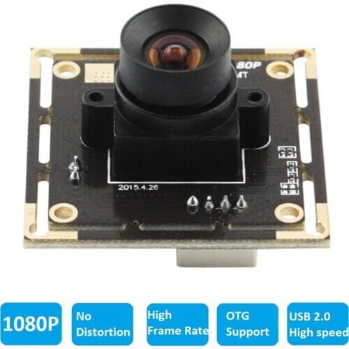 ELP Wide Angle Free Distortion Lens Webcam Module1080P 2MP 30fps/60fps /120fps High FPS Full HD Camera USB For Kiosk,POS System