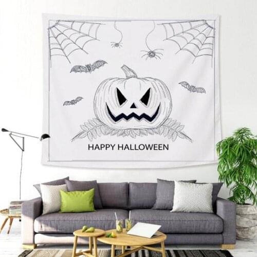 Halloween Castle Pumpkin Fabric Wallcovering Wall Beach Cover Up Tunic Tapestry Wall haning Roomdorm Home Decor Bed Cover Table