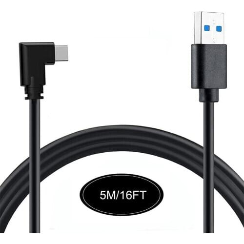 5M USB-C Cable Oculus Quest 2 Link Cable USB3.2 Compatability Right Speed Data 3.2Gen1 Charge Transfer Fast Angle Type-c T5D7