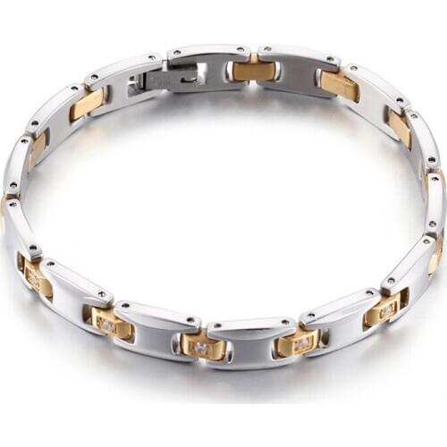 Titanium steel Korean bracelet popular jewelry inlaid bracelet