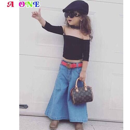 Summer girls t-shirt girls tops kids tee baby clothes fashion shoulderless black party clothing for baby 2T to12T yrs