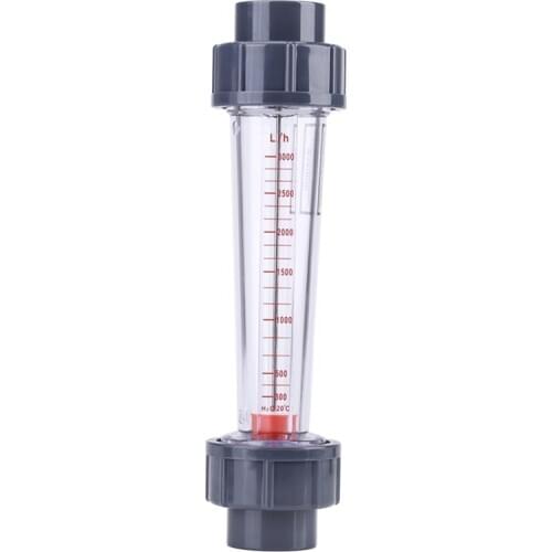 LZS-25 Flow Meter Plastic Tube Type 300-3000L/H Water Rotameter Liquid Flowmeter Measuring Tools For Chemical Light