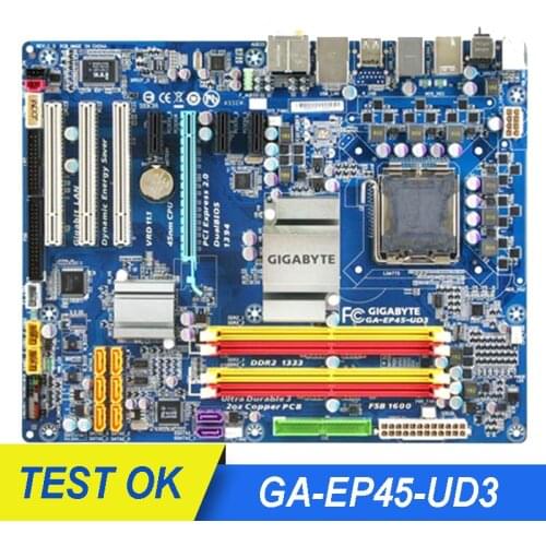 For Gigabyte GA-EP45-UD3 Desktop Motherboard EP45-UD3 For Intel P45 LGA 775 DDR2 ATX Desktop Mainboard Original Used