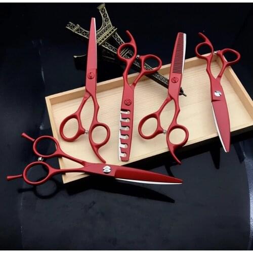 6 Professional Hair Salon Structure Scissors Set Cutting Barber Haircut Thinning Shear Scissors Hairdressing Hair Tools Scissors