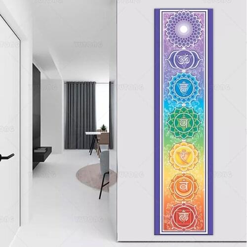 Mandala wall Arts Chakra canvas painting poster and print for living room home decoration framed