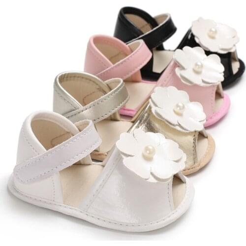 New Girls Shoes Fresh Flowers Cute Flower Baby Princess Shoes Newborn First Walkers PU Flowers