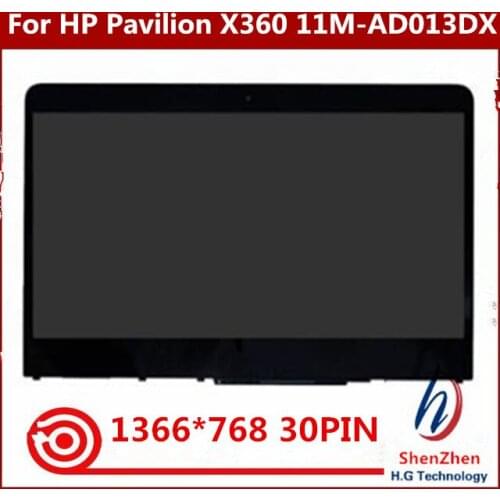 Original 11.6" HD Display Digitizer Assembly For HP Pavilion X360 11-AD 11M-AD013DX 11M-AD113DX Touch Screen Replacement