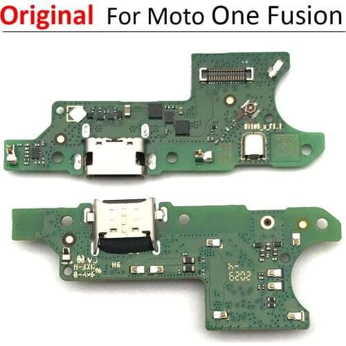 Original USB Charging Port Connector Dock Board Flex Cable With Mic Microphone Replacement Parts For Moto One Fusion