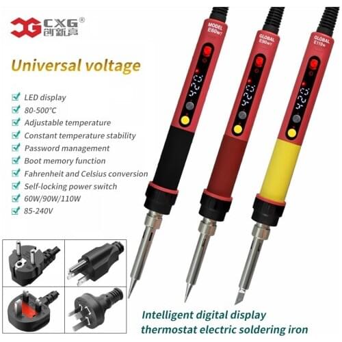 Professional Soldering iron LED Digital Adjustable Electric Solder Iron 60W Constant temperature CXG E90W E110W E60WT