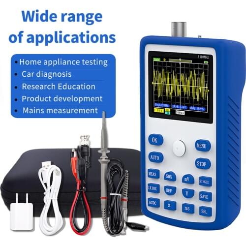 JXSINONE 110MHz Professional Digital Oscilloscope 500MS/s Sampling Rate 110MHz Analog Bandwidth Support Waveform Storage 1C15