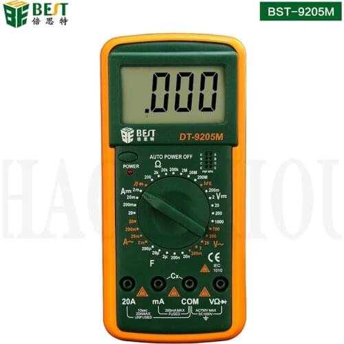 BEST 9205M Professional LCD Digital Multimeter Voltmeter Ohmmeter Ammeter Tester With buzzer Tester Meter