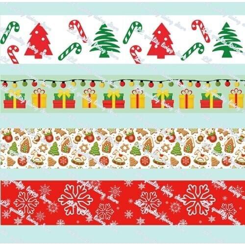Christmas party printed grosgrain ribbon christmas decorations for home decoration accessories decoration mariage