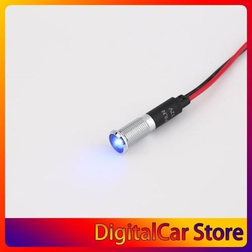 Universal 12V 8mm LED Dash Pilot Panel Indicator Warning Light Lamp Car Boat Marine Truck Colorful Light