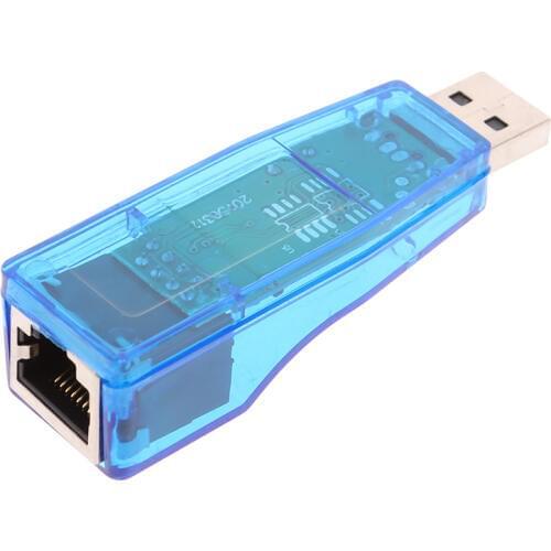 1pc External USB Adapter USB 2.0 to RJ45 Ethernet Wired Network Card LAN For Laptop