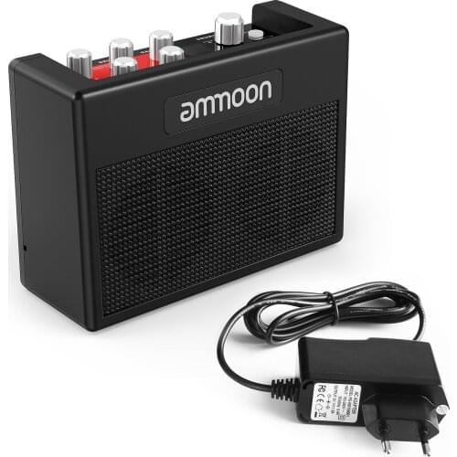 Ammoon POCKAMP Guitar Amplifier Built-in Multi-effects 80 Drum Rhythms Support Tuner Tap Tempo Function with Power Adapter