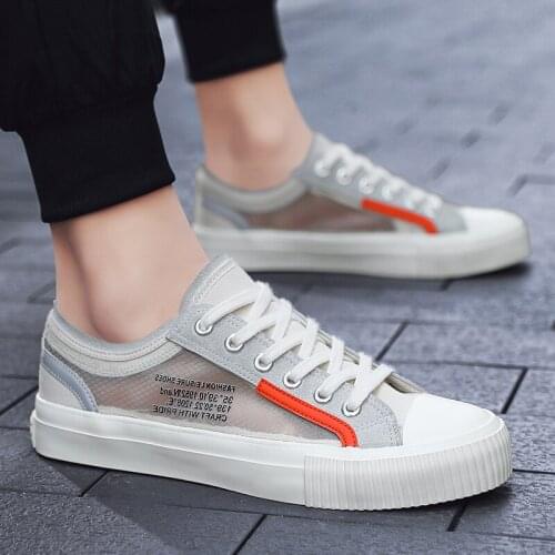 Knitting black sneaker breathable man Sneaker on Light mens casuales summer solid casual male s men Sneakers canvas sapato mens