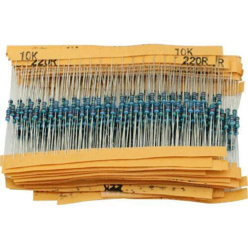 1/4w Resistance 1% Metal Film Resistor Bag 20 kinds Each 20 Total 400pcs