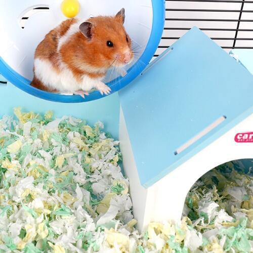 1 Bag 450g Colorful Winter Water-absorbing Warm Paper Rat Rabbit Hamsters Bedding Material Hedgehog Hamster Cage House Filler