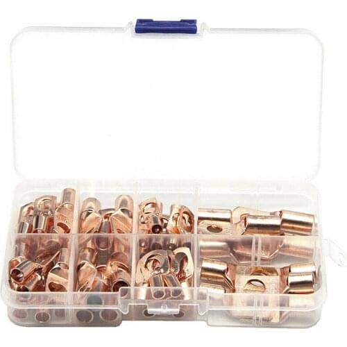 140PCS Crimped Soldered Copper Wire Ring Lug Terminals Battery Welding Cable Connectors Kit High Quality Terminal Connector Set