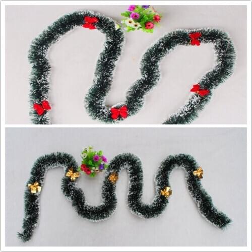 2M Pop Christmas Decoration Bar Tops Ribbon Garland Christmas Tree Ornaments Cane Tinsel Party Supplies Home Decor