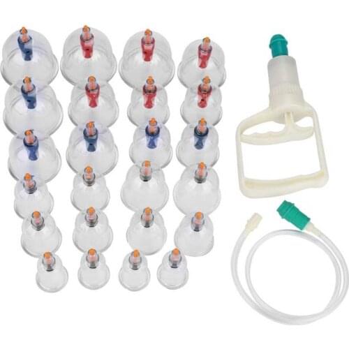 24pcs/Set Chinese Vacuum Cupping Cups Kit Massage Physical Therapy Suction Acupuncture