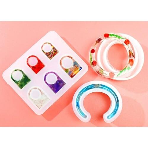 3pcs/set DIY Ring Bangle Bracelet Jewelry Silicone Mold for Resin Epoxy UV Handmade Crystal Jewelry Crafts
