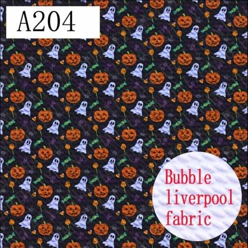 50cm*145cm 4 Way Stretch Spandex Knit Halloween Printed Bullet Texture Liverpool Fabric For Baby Head Wrap A204