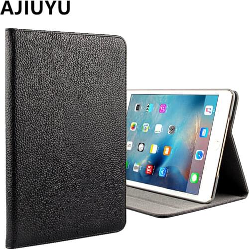 AJIUYU For Apple iPad mini 4 Case Genuine Leather Cowhide Smart Cover Protective Protector For iPad mini4 Tablet 7.9 inch Cases