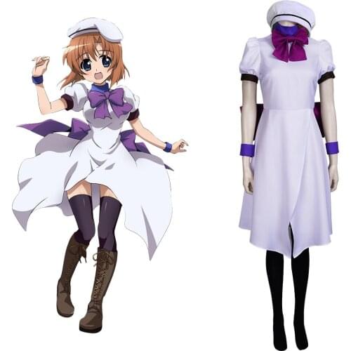 Anime Higurashi When They Cry Ryugu Rena Cosplay Costume Halloween Carnival Dress Hat Bowtie Suit