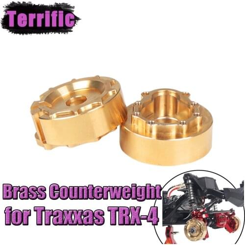 4pcs TRX4 Balance Weight Brass Counterweight Portal Drive Housing for 1/10 RC Crawler Traxxas TRX-4 Axle Upgrade Parts
