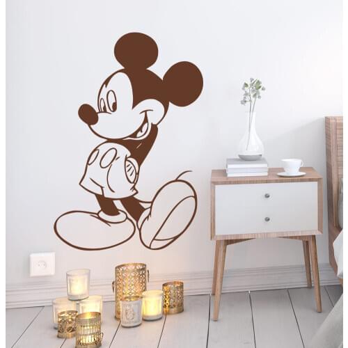 Disney Mickey Mouse Wall Decals Interior Nursery Kids Room Decor Cartoon Wall Sticker Kids Baby boy Room Bedroom Accessories