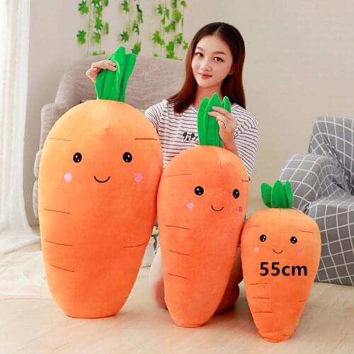 55/75/95cm Lovely Simulation Plant Plush Toy Stuffed Carrot Stuffed With Down Cotton Super Soft Pillow Lovely Gift For Girl