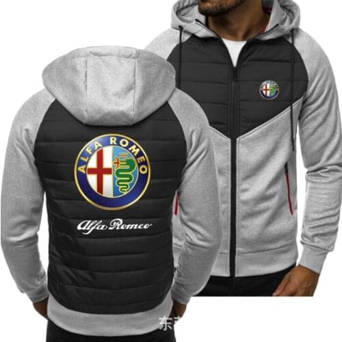 2021new Men for ALFA ROMEO Car Logo Print Spring Autumn Mens Jacket Casual Sweatshirt Long Sleeve Mens zipper Jacket Man Hoody