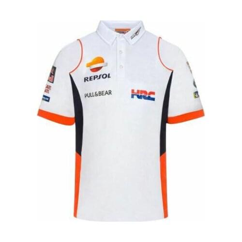 Summer breathable shirt 2020 Hrc Racing Motorcycle Polo Shirt For Honda Repsol Moto GP Team White Polo Shirt Motorbike T-shirt