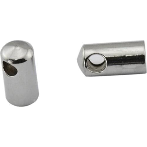 Stainless Steel 1mm/2mm/3mm/4mm/5/6/7mm Metal Crimp Beads Leather Cord Ends Caps Connectors for Jewelry Bracelet Making Supplies