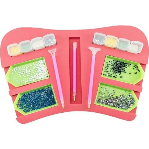 10Pcs Diamond Painting Tools Accessories Kits with Tray Organizer 5D DIY Diamond Painting Pen Storage Box Ideal Convenience Gift