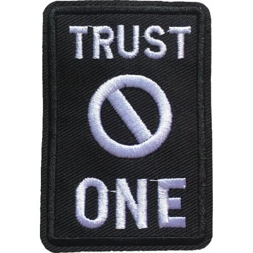 New Arrival TRUST NO ONE Patches for Clothes Iron on Embroidered Appliques DIY Sewing Accessories Decoration Patches 10PCS/lot