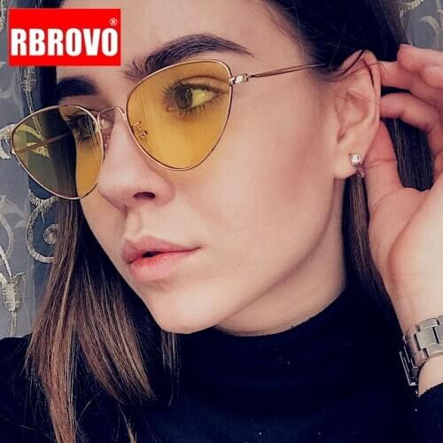 RBROVO 2021 Cat Eye Sunglasses Women Brand Designer Sun Glasses Women Vintage Eyeglasses For Women/Men Oculos De Sol Feminino